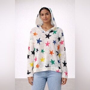 VINTAGE HAVANA KNIT HOODED STAR PULLOVER SWEATER
